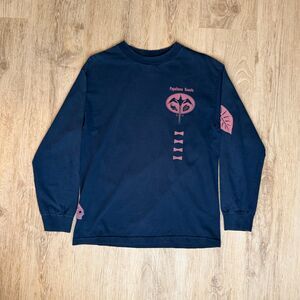 Alstyle Graphic Long Sleeve Shirt Papahana Kuaola Navy M Hawaii Nature Print
